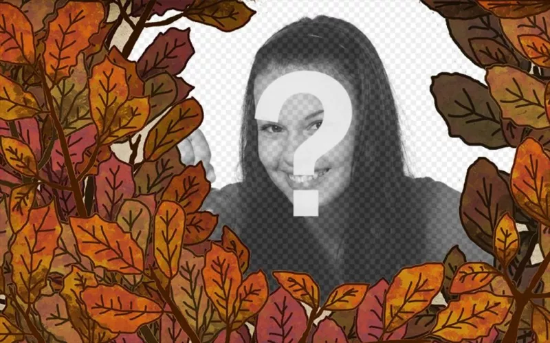 Autunno cornice con foglie di albero ..