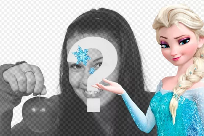 collage online per mettere la tua foto con la principessa Elsa di Frozen ..