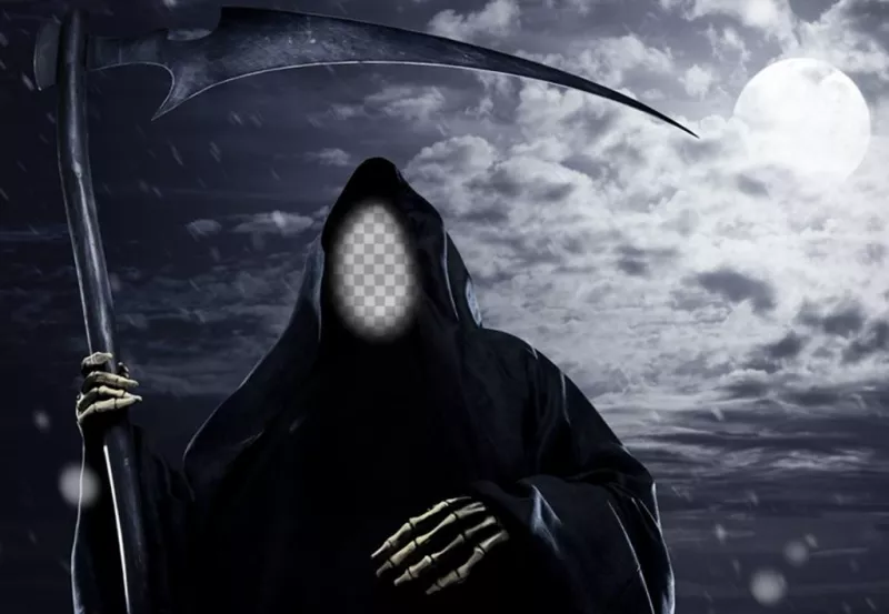 Fotomontaggio di mettere la tua faccia nel Reaper scuro ..