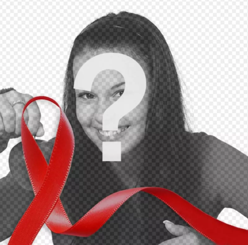 Nastro rosso contro l'AIDS da mettere nella tua foto online   ..
