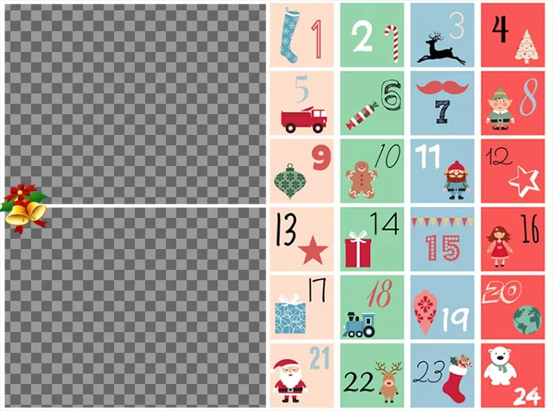 Calendario dellAvvento di personalizzare con due foto ..