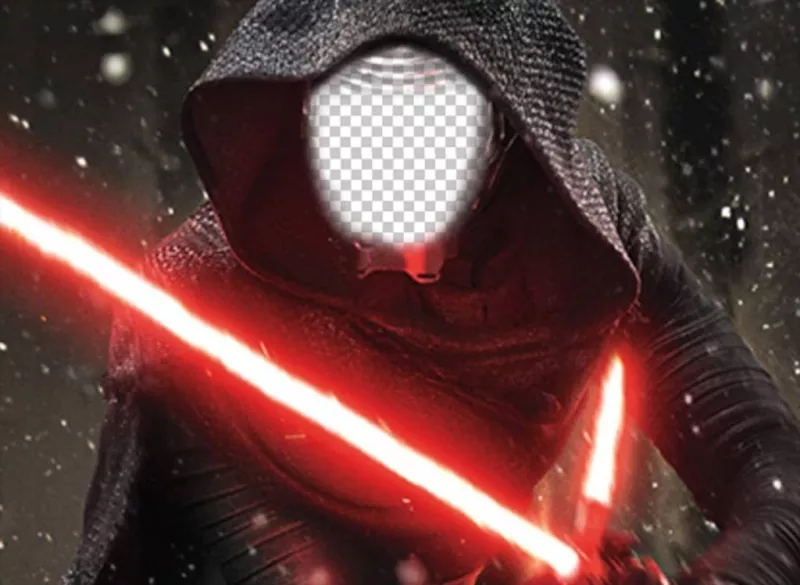 Fotomontaggio di Kylo Ren di mettere la tua foto in faccia ..