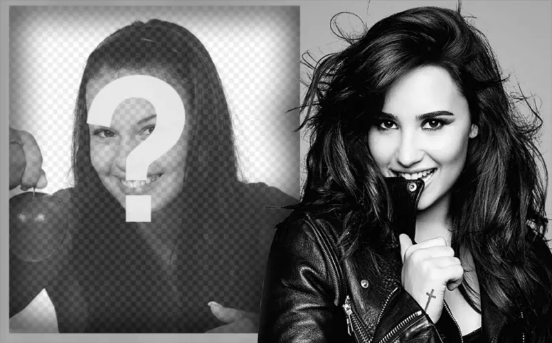 Effetto Foto con la cantante Demi Lovato per caricare le foto ..