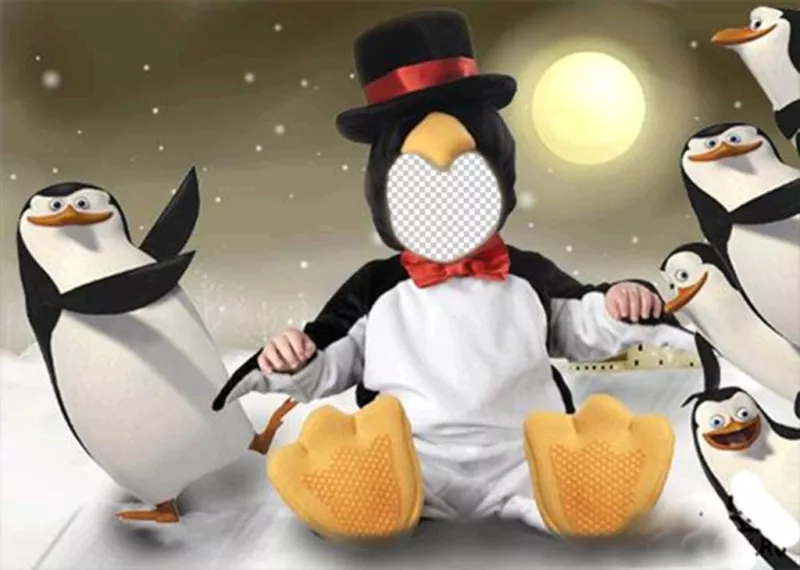 costume Penguin virtuale per i bambini che possono essere modificati liberamente ..