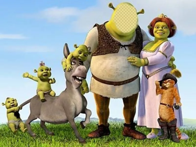 Trasformati in Shrek mettendo la tua faccia nel suo corpo online  ..