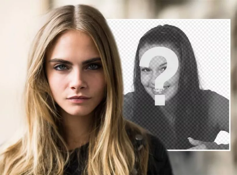 Cara Delevingne effetto foto di caricare una foto ..