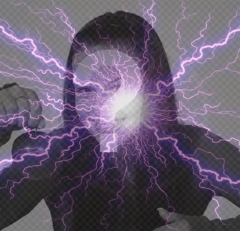 Foto effetto di un fulmine viola per le vostre foto ..