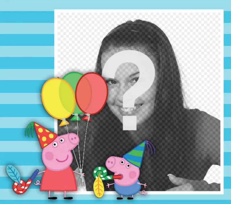 Effetto con Peppa Pig e George celebrare caricare una foto ..