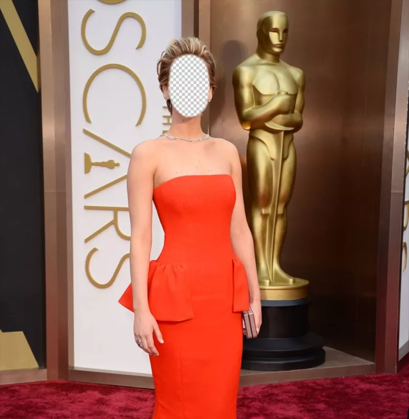 Carica la tua foto al volto di unattrice sul tappeto rosso agli Oscar ..