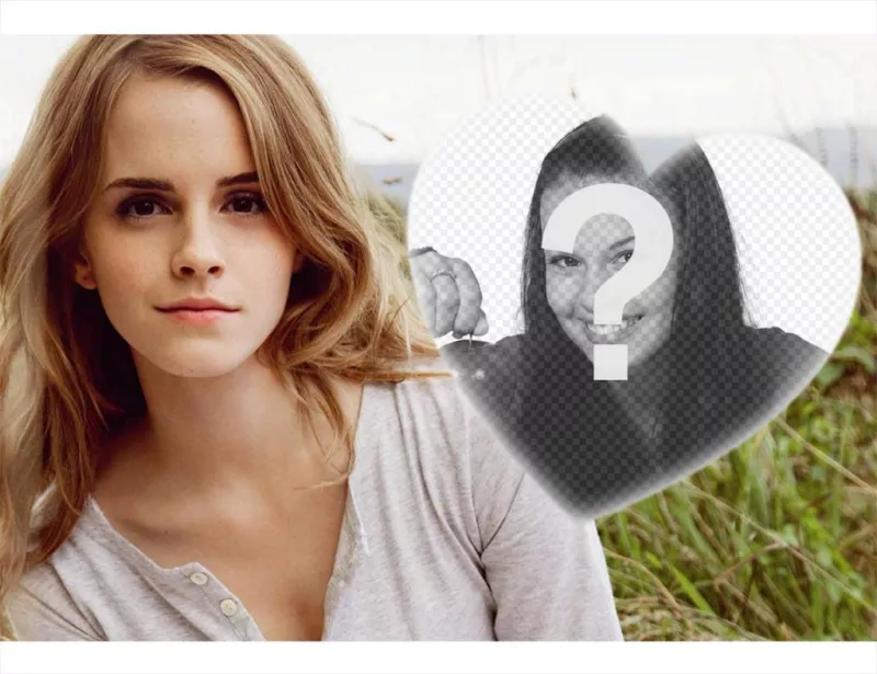 Attrice Emma Watson con la tua foto con questo effetto modificabile ..