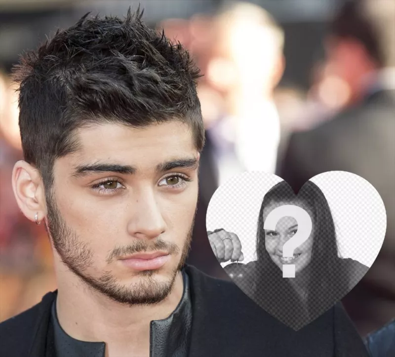 Effetto Foto con Zayn per caricare la tua foto allinterno di un cuore ..