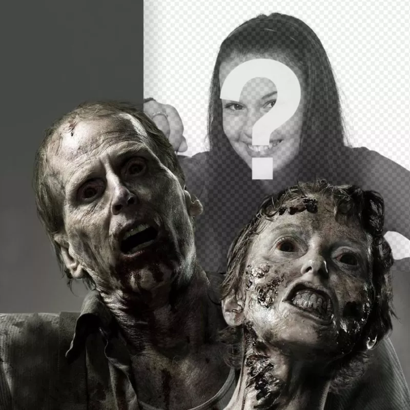 Fotomontaggio del terrore con gli zombi con la tua foto ..