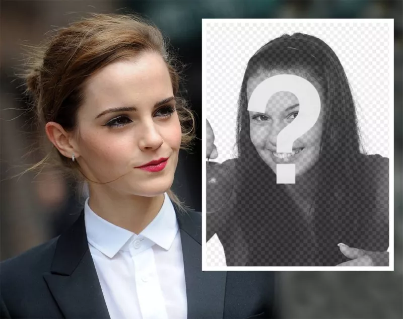 Effetto Foto con la bella Emma Watson in cui è possibile caricare la tua foto ..