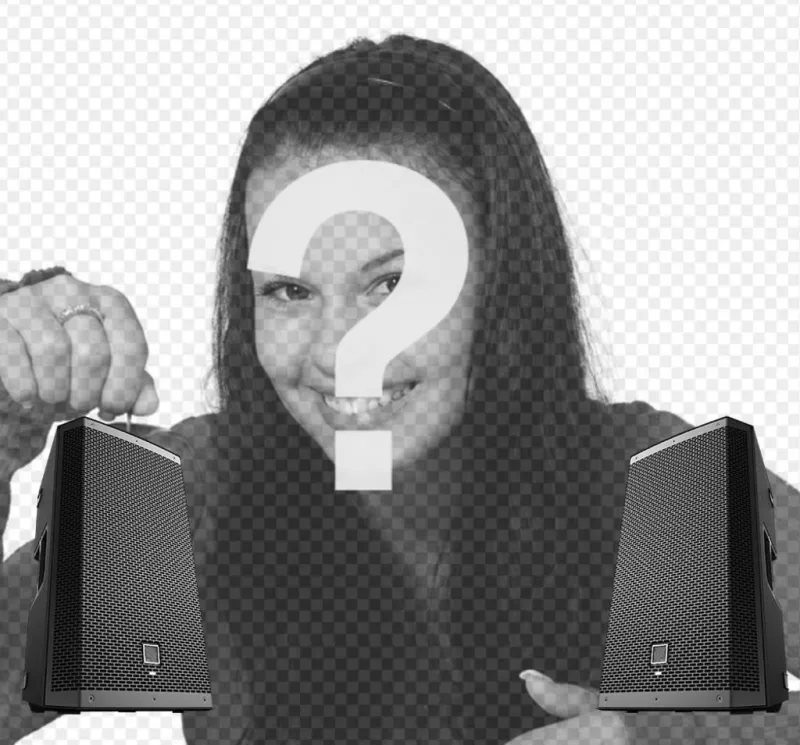 Effetto fotografico online con due altoparlanti per le tue foto ..