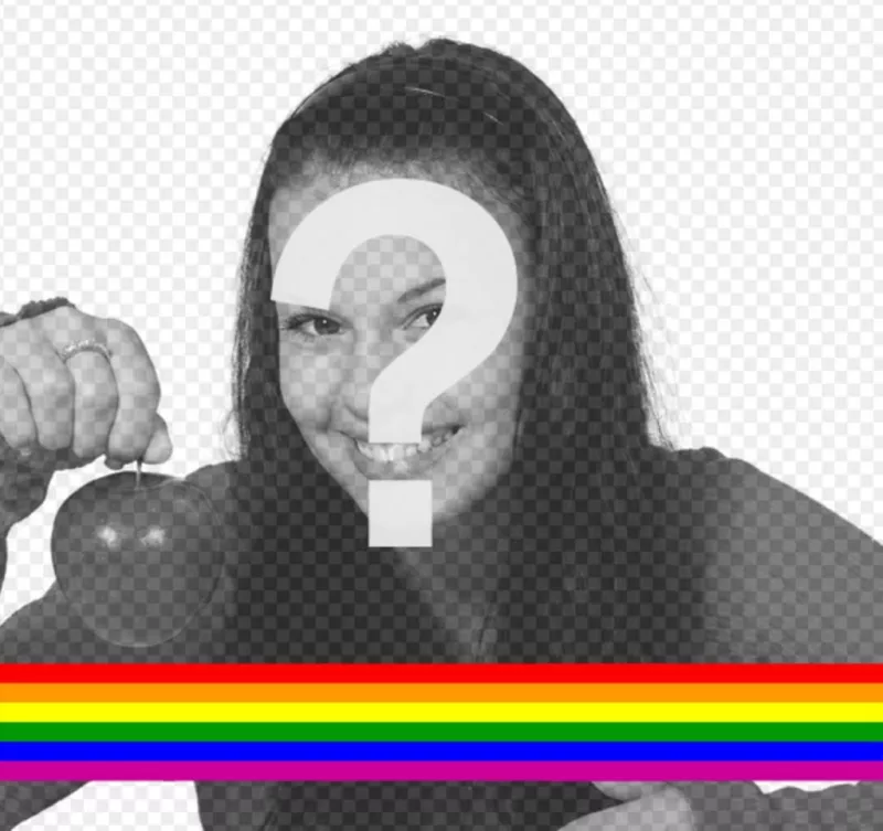 Nastro decorativo per la tua foto con la bandiera gay e gratuito ..