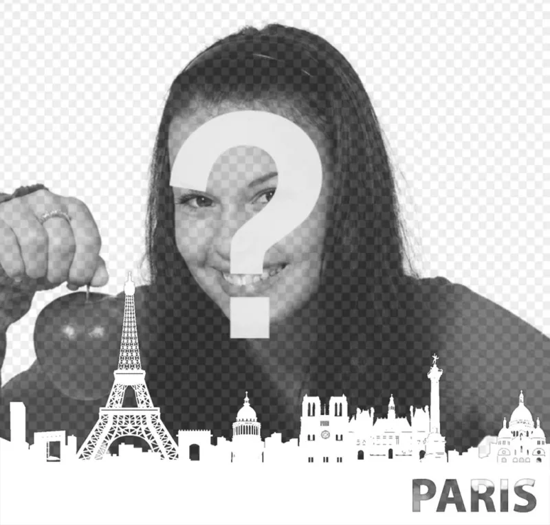 Effetto foto modificabile per la vostra foto per aggiungere la silhouette di Parigi ..