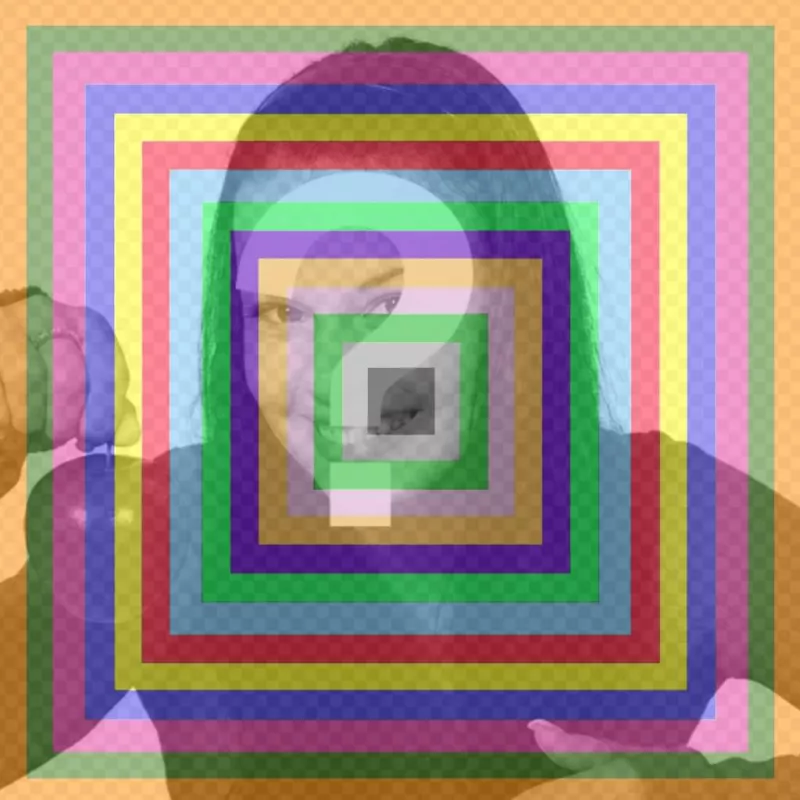 Aggiungere quadrati colorati sopra le tue foto come un filtro in linea ..