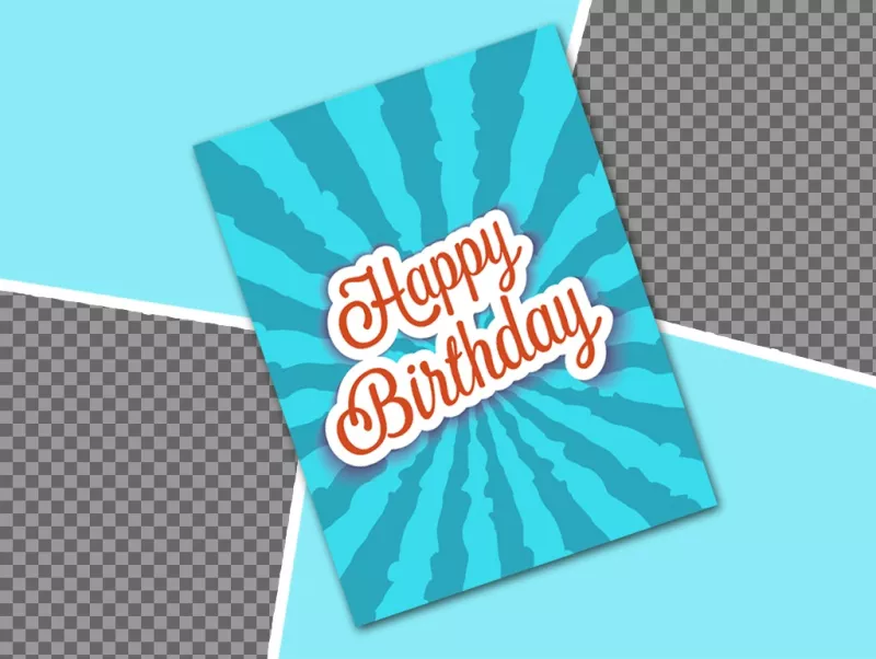 Festeggia il tuo compleanno con questa scheda originale per modificare con due immagini ..