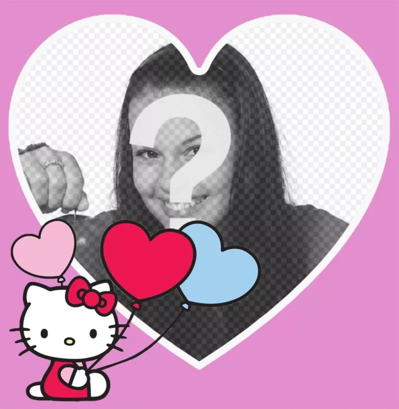 Telaio a forma di cuore per la vostra foto con Ciao Kitty ..