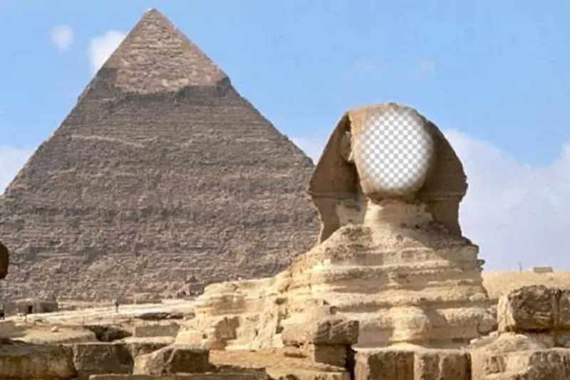 Effetto di mettere la vostra foto sulla Sfinge di Giza Piramidi ..