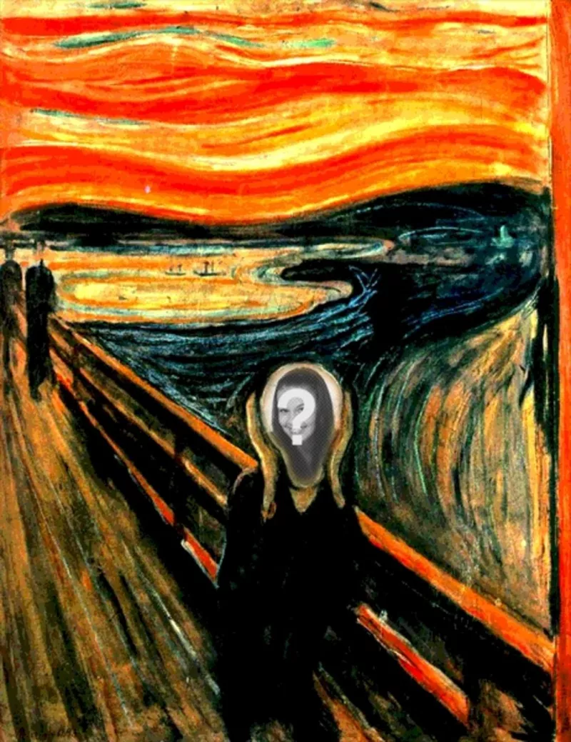 Fotomontaggio del celebre dipinto di Munch..