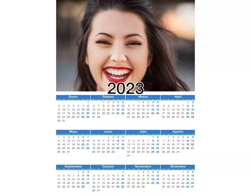 Calendario 2025 anno intero con la tua foto ..