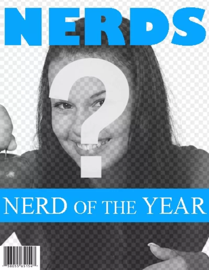 Il nerd dell'anno. Mettere una foto sulla copertina della rivista Nerds popolare. Modifica questo fotomontaggio di un semplice e gratuita su questa..