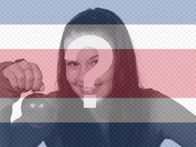 Fotomontaggio con la tua foto e la bandiera del Costa Rica a..