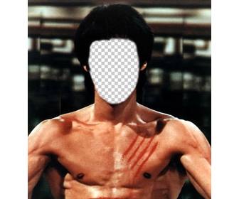 metti tua faccia sul corpo di bruce lee questo