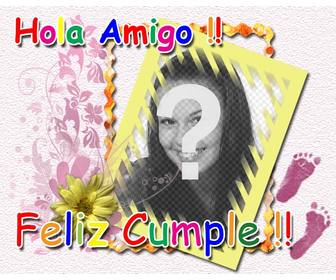 biglietto dquotauguri ricarica testo colorato ciao amico happy birthday ideale per bambini compleanno congratulazioni