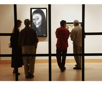fotomontaggio di mettere tua foto in un museo moderno
