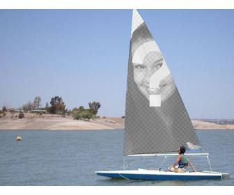 eccellente fotomontaggio di mettere foto nella candela in piccola barca vela e chiamata