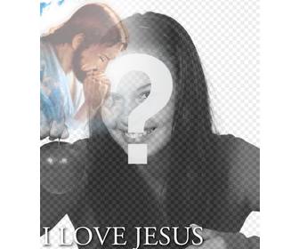 metti tua foto nel testo i love jesus tua foto in un angolo