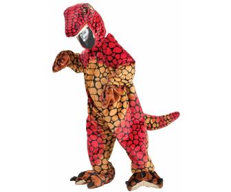 creare fotomontaggi questa fotografia di un bambino vestito di un dinosauro arancione