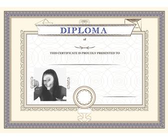 diploma personalizzabile di conquista orgogliosamente presentato persona che desidera in cui e possibile inserire foto e testo
