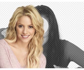 fotomontaggio shakira bionda lunghi capelli ondulati di mettere tua foto e testo