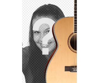 fotomontaggio di mettere chitarra spagnola in foto e aggiungere testo online