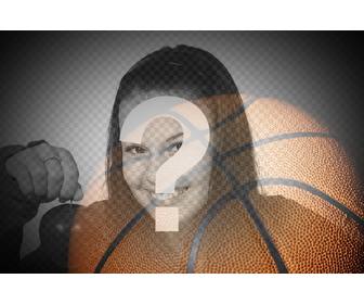 filtro per le immagini un pallone da basket semitrasparente di mettere sulle vostre fotografie sportive preferite