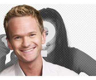 fotomontaggio di barney di how i met ur mother da personalizzare tua foto e testo