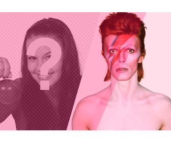 fotomontaggio david bowie filtro di colore rosa per aggiungere e modificare le tue foto online