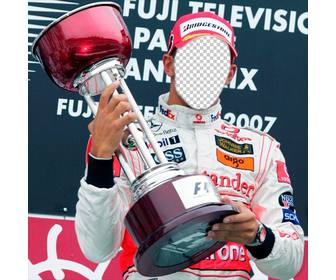 fotomontaggio per dare un volto sul campione di f1 lewis hamilton