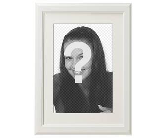 elegante e minimalista photoframe bianco per decorare le vostre foto preferite e inviarle via e-mail o whatsapp e sociali di condivisione multimediale