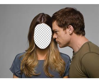 fotomontaggio dexter e debra morgan della serie tv per modificare