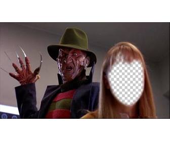 fotomontaggio di scena di nightmare on elm street dove puo apparire