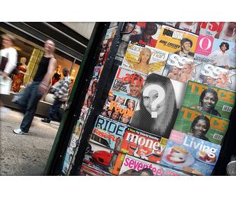 fotomontaggio di rivista in un chiosco di mettere tua foto sulla copertina di di loro