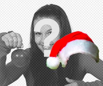 fotomontaggio per mettere cappello di natale nella tua foto online