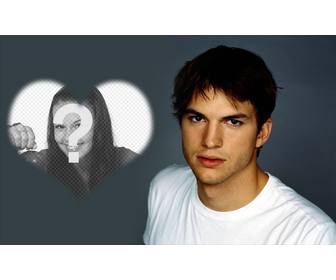 fotomontaggio di mettere foto forma di cuore ashton kutcher