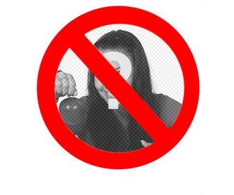 fare fotomontaggio tua foto segno proibito persona molto divertente