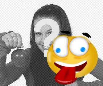 sticker per le foto smiley folle attaccare sua lingua adesivo