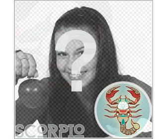 quadro per tua immagine profilo rappresentazione simbolica di scorpio zodiac